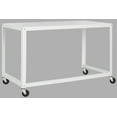 thumbnail image 2 of SAFAVIEH Bentley Modern Glam Writing Desk with Casters, White, 2 of 7