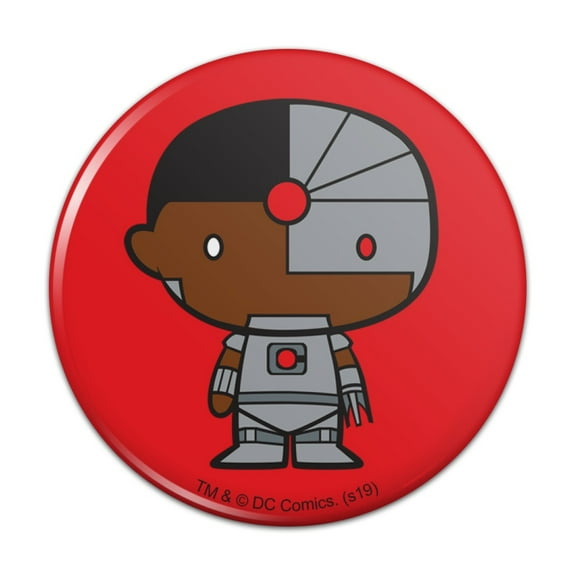 Justice League Cyborg Cute Chibi Character Kitchen Refrigerator Locker Button Magnet