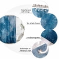 thumbnail image 6 of Vintage Blue Waterproof Fabric Shower Curtain,Oil Painting Modern Abstract Art Waterproof Fabric Shower Curtain for Bathroom Curtains Bathtubs Hotel Shower Curtains with 12 Hooks Extra Long 72x96, 6 of 8