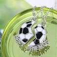 thumbnail image 3 of Football necklace, football, friendship panda, two-part sports necklace (metal), 3 of 5