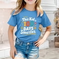 thumbnail image 4 of WMQPNNS 100 Days of School Shirt for Boys Girls Girls Clothes Size 8 Casual Short Sleeve Crewneck Tops Graphic Tees Spring Summer Outfits(Size 2-3 Years,Blue), 4 of 4