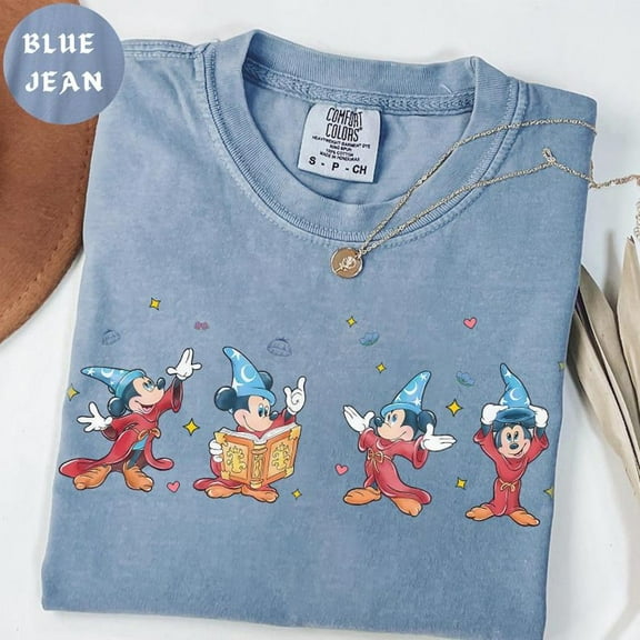 Walt Disney Fantasia Mickey Watercolor Comfort Colors T-Shirt , Fantasia Mickey, Disneyland Family Matching Shirt, WDW, Mickey Sorcerer