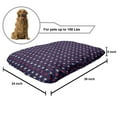 thumbnail image 2 of USA Pet Bed, Vintage Patriotic True Blue Home Country My Land Birthday Retro Pattern, Chew Resistant Pad for Dogs and Cats Cushion with Removable Cover, 24" x 39", Dark Blue Cream Red, by Ambesonne, 2 of 4