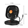 thumbnail image 3 of TopLLC Portable Fan Car Fan With 6 Fan Blades, Electric 2 Speed Cool-ing Circulator,Multi-Angle Rotation Rotatable Auto Fan For Sedan SUV, RV, Bo-at, Auto Vehicles Cooling Fan for Office, 3 of 8