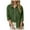 Green., variant on Agkizg Summer Girls Casual Linen Tops Fashion 3/4 Sleeve Shirts Turndown Collar Solid Color T Shirts Loose Fitting Button Up Cute Kids Clothes Tops