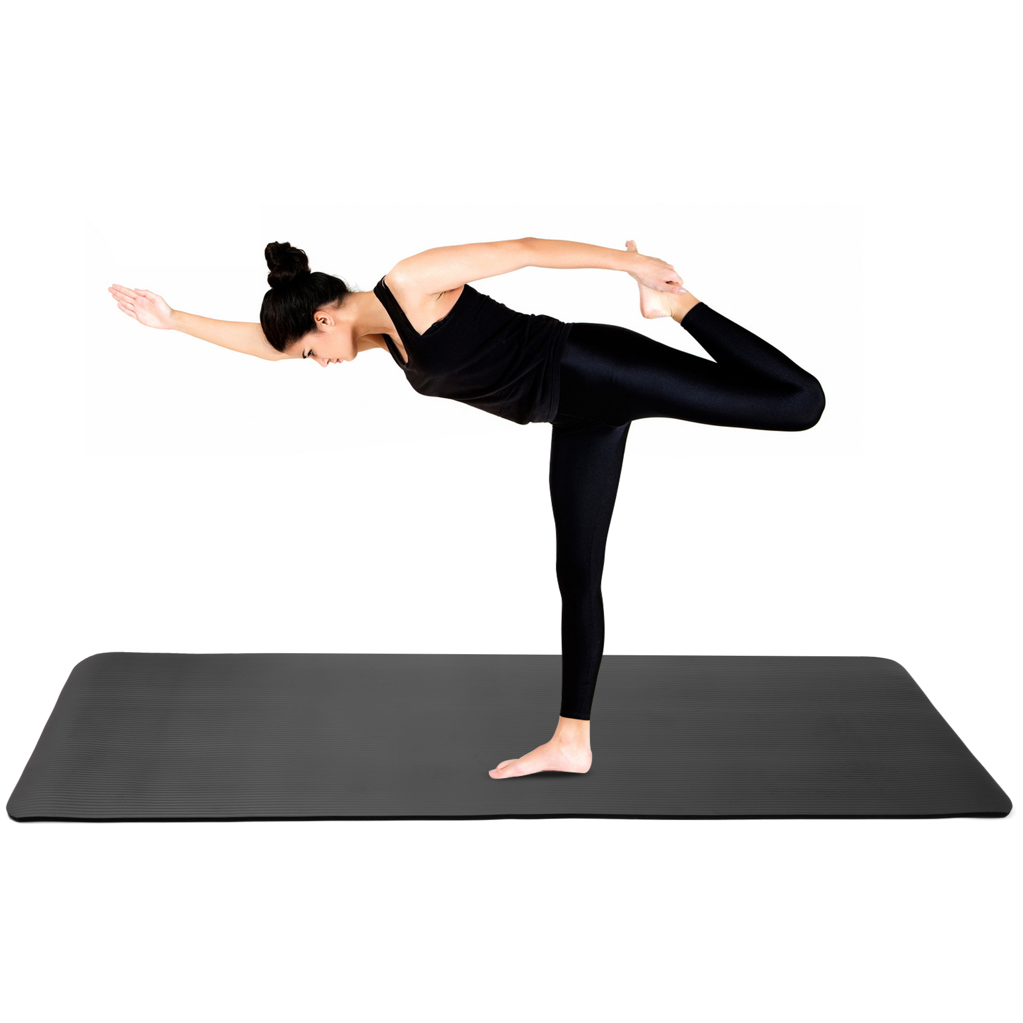 Tappetino Yoga Wakeman 72x24 Pollici - Antiscivolo, Portatile Con Cinghia, TPE Senza Lattice
