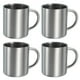 thumbnail image 1 of 4Pcs Tazas de Café de Metal, Tazas de Té de Café de Metal de Doble Pared de 6.8 Onzas con Mangos para Bebidas Frías o Calientes (Plata), 1 of 7