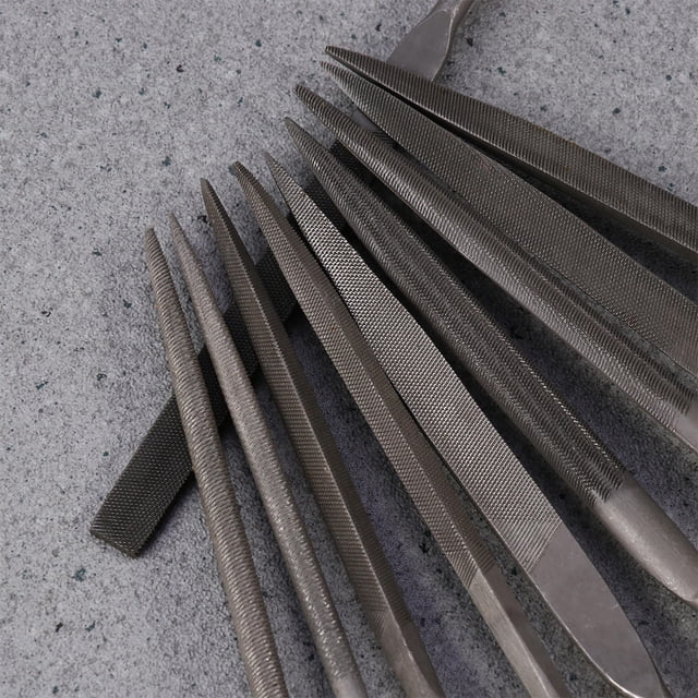 HONITANO 10Pcs Needle File Set with Rasp Cut Teeth for Efficient Shaping of Wood and Plastics