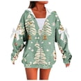 thumbnail image 2 of Zedker Women's Zip Up Hoodies Floral Long Sleeve Sweatshirts Casual Graphic Y2K Hoodie Fall Hooded Jacket with Pockets, 2 of 6