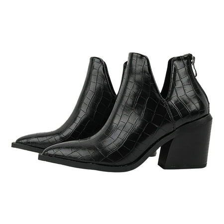 

PMUYBHF Europe And The United States And The United States Foreign Trade for Thick with Round Head Boots After The Strap Models And Ankle Boots Short Boots 50.98