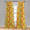 thumbnail image 5 of Ambesonne Easter Curtains, Bunnies Daisies Funky, Pair of 28"x63", Multicolor, 5 of 5