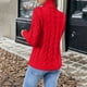 thumbnail image 4 of Ailaofu Sweaters for Women Long Sleeve Ribbed Knit Solid Color Turtleneck Fall Winter Pullover Sweaters, 4 of 6