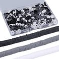 thumbnail image 1 of LEEYNEER Perle Libre en Pâte Polymère Blanche Plate Ronde Facile à Utiliser 6 mm (400 Unités), 1 of 6