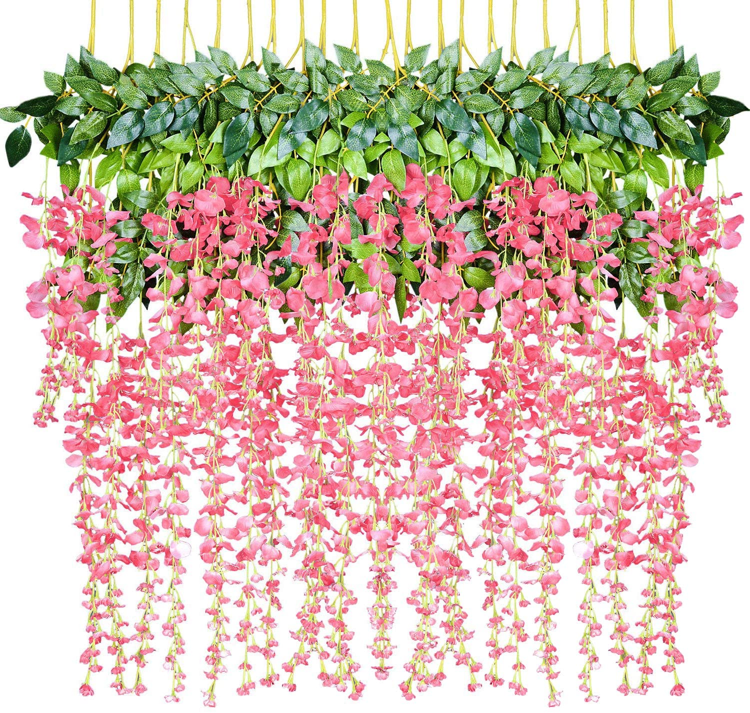 3.6Ft Artificial Wisteria Vine Hanging Garland – Silk Flowers For Wedding Decor