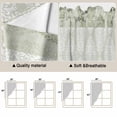 thumbnail image 5 of Sage Green Swag Curtains for Kitchen/Bedroom/Living Room, Vintage Elegant Abstract Art Scalloped Curtains 63 Inch Long, Rod Pocket Window Swag Topper Curtains Valances 2 Panels Set 36"x63", 5 of 8
