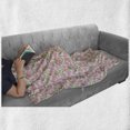 thumbnail image 6 of Garden Art Soft Flannel Fleece Throw Blanket, Botanical Pattern Echinacea Flowers Stems and Leaves Gardening Plants, Cozy Plush for Indoor and Outdoor Use, 50" x 60", Multicolor, by Ambesonne, 6 of 6