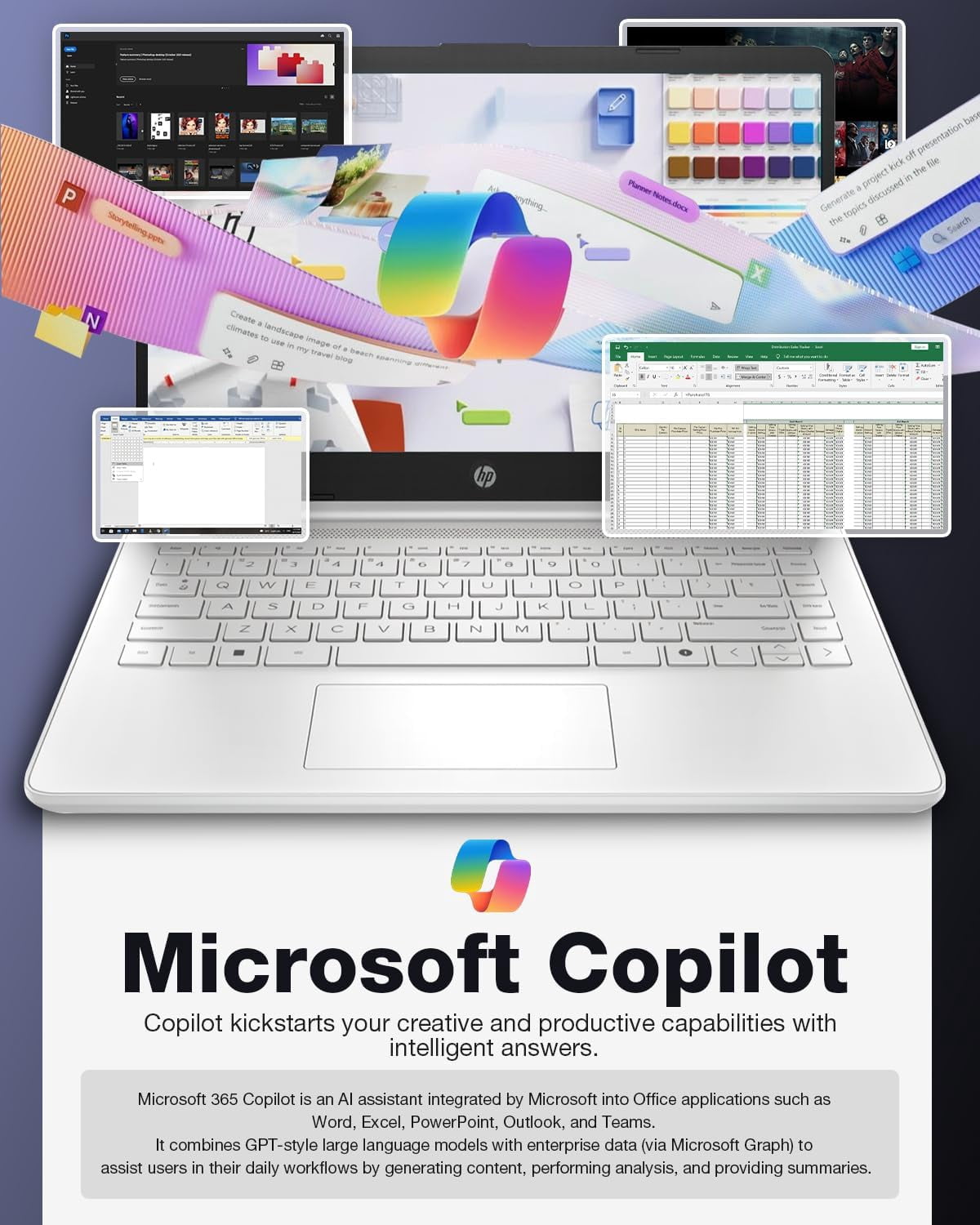 HP 14" Laptop Computer - HD Thin and Light Laptop • Intel 4-Core N150 • 16GB RAM • 128GB UFS + 256GB Micro SD • Windows 11 Pro • 1-Year Microsoft Office 365 • Bluetooth • Wi-Fi
