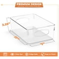 thumbnail image 3 of Sorbus 10 Pack Large Clear Plastic Storage Bins, Clear Organizer Bins with Handle for Kitchen, Pantry, Cabinet, Refrigerator, Craft, Toys, Clothes, Closet, Under Sink, Bathroom Organizers and Storage, 3 of 7