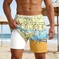 thumbnail image 2 of CONZONE Mens Swim Trunks With Mesh Liner Ice Cream Graphic Board Shorts for Men Elastic Waist Drawstring Lightweight Quick Dry Summer Beach Swim Shorts, 2 of 5