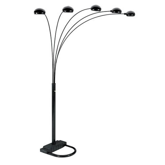 ORE International 6962BK 5 Arm Arch Floor Lamp, Black