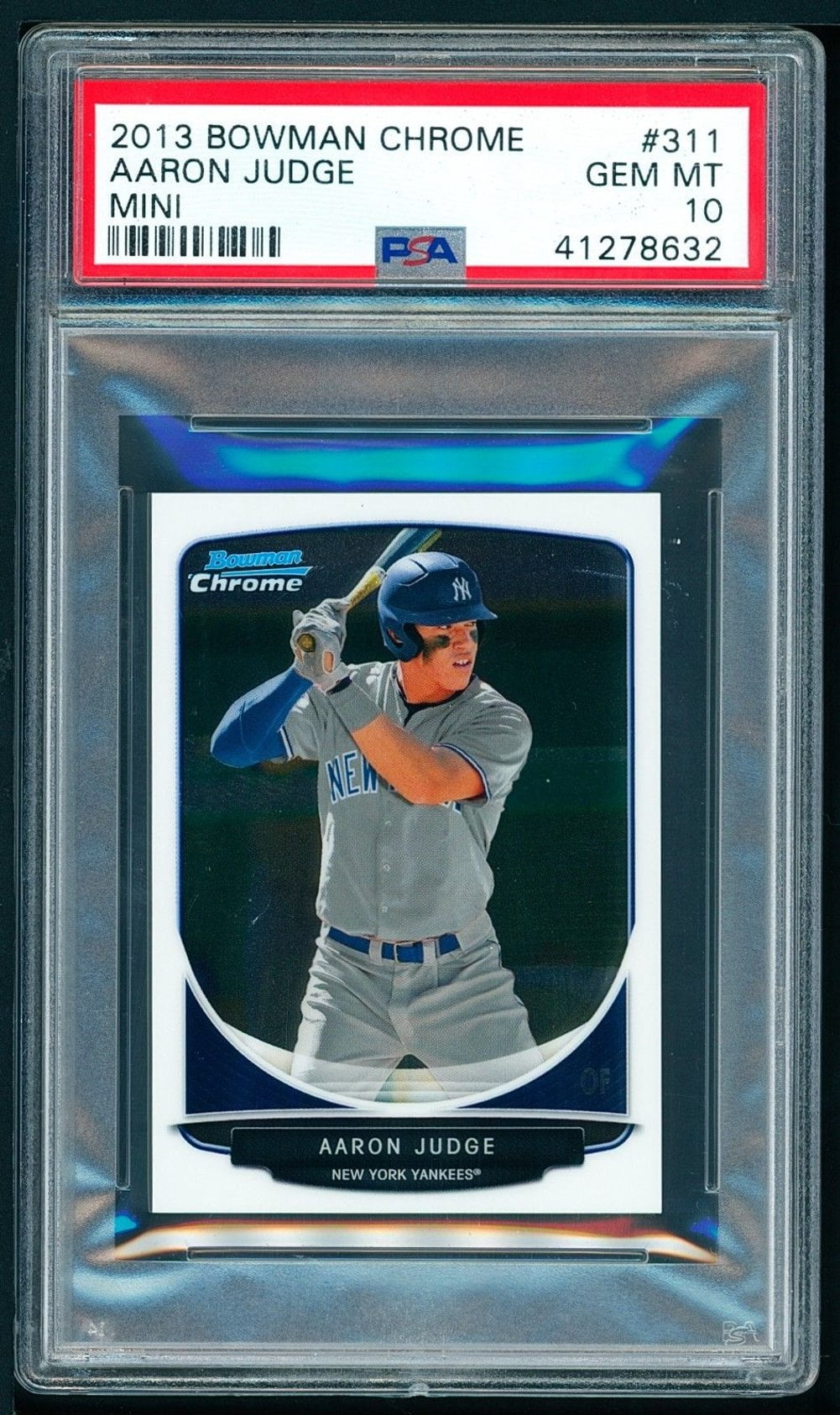 Graded 2013 Bowman Chrome Minis Base Aaron Judge #311 Rookie PSA 10 ...