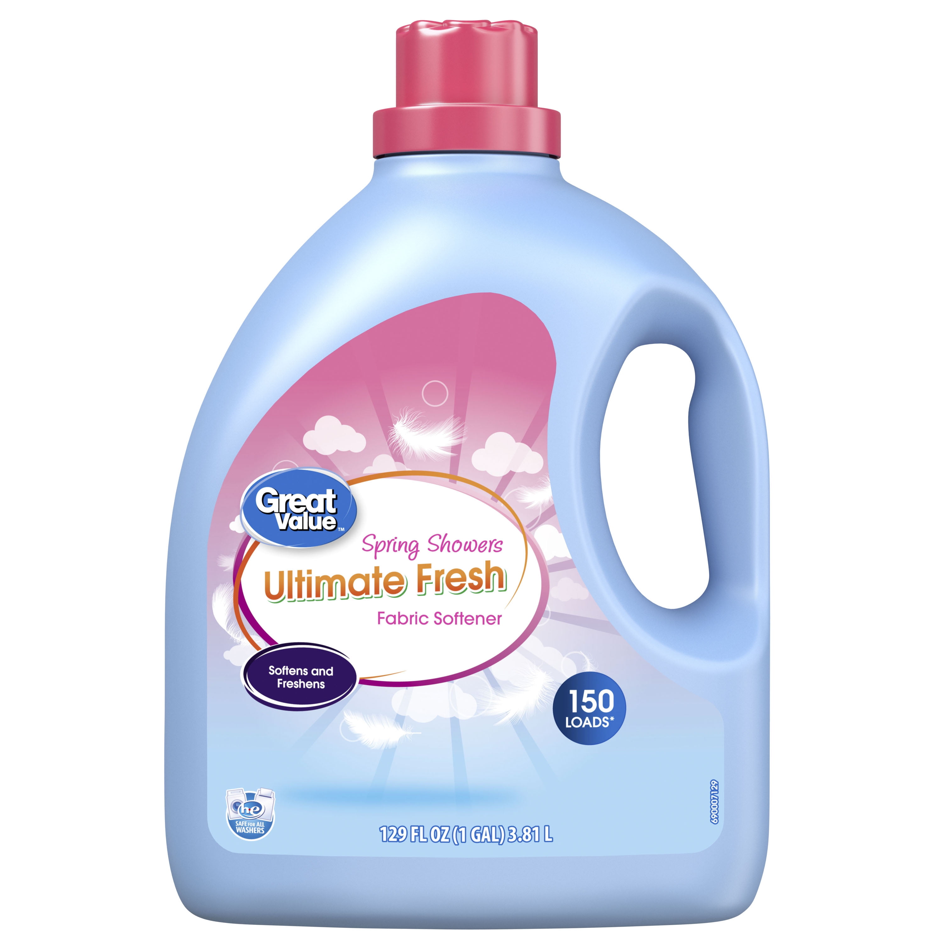 Great Value Ultimate Fresh Spring Showers Fabric Softener, 150 loads