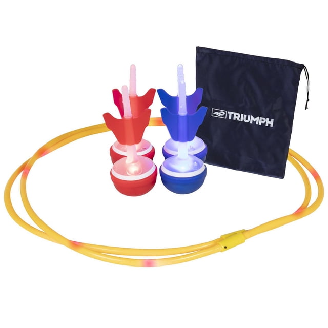 Triumph LED Backyard Outdoor Jumbo Size Darts Game Set - Red and Blue