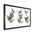 thumbnail image 2 of Designart 'Christmas Set Red Berrie With Branches' Traditional Framed Art Print, 2 of 4