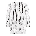 thumbnail image 5 of JULMCOMO 3/4 Length Sleeve Blouses for Women Summer Crew Neck Print Tshirts Three Quarter Sleeve Tunic Trendy Tee Shirts Button Down Loose Tops, 5 of 5