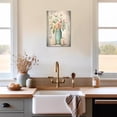 thumbnail image 2 of Farmhouse Bathroom Wall Decor Rustic Bathroom Wall Art, Flower Painting Canvas Print Beige Modern Artworks Pictures for Wall, Kitchen Restroom Home Decor, 2 of 5