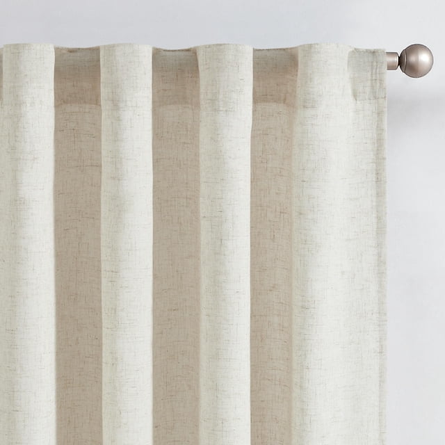 Cortinas Jinchan con forro beige, mezcla de lino, 50 x 240 cm, para sala de estar