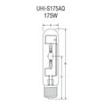 thumbnail image 2 of Ushio 5000761 - UHI-S175AQ/10 100 199 watt Double Ended Halogen Light Bulb, 2 of 4