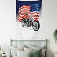 thumbnail image 3 of Manly Decor Wall Hanging Tapestry, motorbike and US Flag sporty auto shows motorcyclist powerful vehicles, Bedroom Living Room Dorm Accessories, 60 X 80 Inches, by Ambesonne, 3 of 5