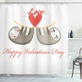 thumbnail image 1 of Ambesonne Sloth Shower Curtain, Tropical Animals, 69"Wx84"L, Warm Taupe Vermilion, 1 of 3