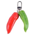 thumbnail image 1 of Minnieouse Anillo de cadena de moda, llavero portátil para puerta de casa con ajo y chile, llavero portátil para colgar en la mochila, colgante Accesorios de disfraces rojo verde, 1 of 6