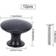 thumbnail image 2 of Pack of 12 Door Knobs Round Modern Black Furniture Knobs Door Drawer Handles for Bedroom Kitchen Cupboard Tables, 2 of 5