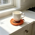 thumbnail image 5 of Halloween Table Mat Macrame Pumpkin Trivet Heat Resistant Absorbent Cotton Cup Pad for Fall Thanksgiving Coffee Table Decor by MPOISVA, 5 of 6