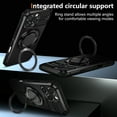 thumbnail image 5 of ELEHOLD for iPhone 16 Pro Max Magnetic Case [Compatible with Mag Safe] Invisible Stand with Ring Kickstand,Military Grade Shockproof Full Protective Case,Black, 5 of 11