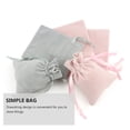 thumbnail image 6 of CTIRCHIU 6 Pcs Drawstring Bags Small Cloth Grey for Organization Women, 6 of 8