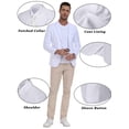 thumbnail image 5 of ETHAN White Suit Jacket for Men Sport Coat Mens Suit Classic Fit Two Button Suit Jacket for Wedding Casual Prom Party Size L, 5 of 7
