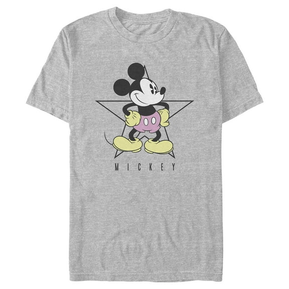 Men's Mickey & Friends Retro Classic Star Pose  Graphic Tee Athletic Heather 3X Large