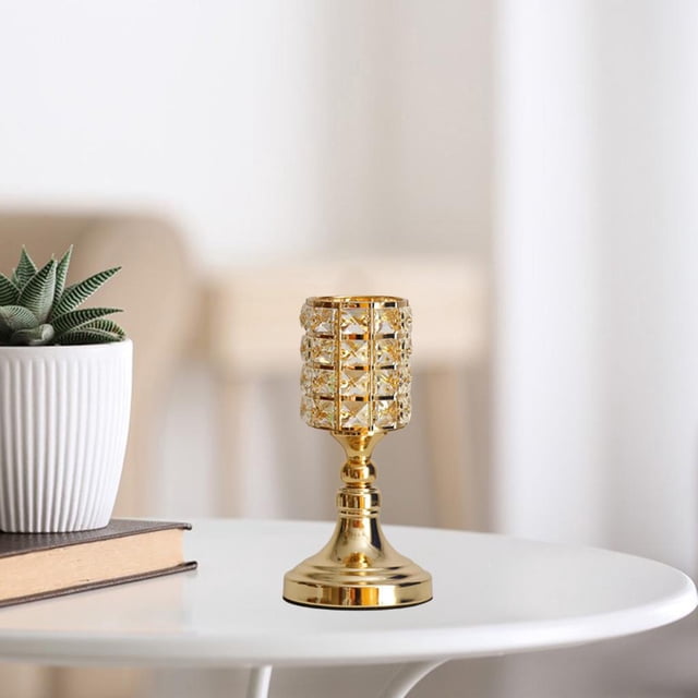 Candelero de Cristal con Cubierta Candelabro para Comedor de Cristal Cilindro S Colco