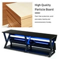Hommpa Black TV Stand with LED Lights for TVs up to 60" Modern Gaming