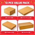 thumbnail image 2 of Joyin cajas de regalo de cartón kraft marrón con tapa, 12 unidades, 2 of 8