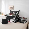 thumbnail image 6 of Manfei Merry Christmas Bedding Comforter Set 7-Piece, Xmas Tree Full Bedding Set, Leopard Print Plaid Fitted Sheet Flat Sheet, Microfiber Bedroom Decor, 6 of 8