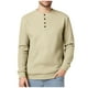 thumbnail image 2 of pstuiky camisas de manga larga para hombre, Camisa de punto de manga larga con cuello redondo y botones de color liso para hombre top de hombre s, 2 of 8