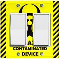 thumbnail image 1 of Metal Light Switch Plate Cover Yellow Contaminated Biohazard Sign SGN002, 1 of 13