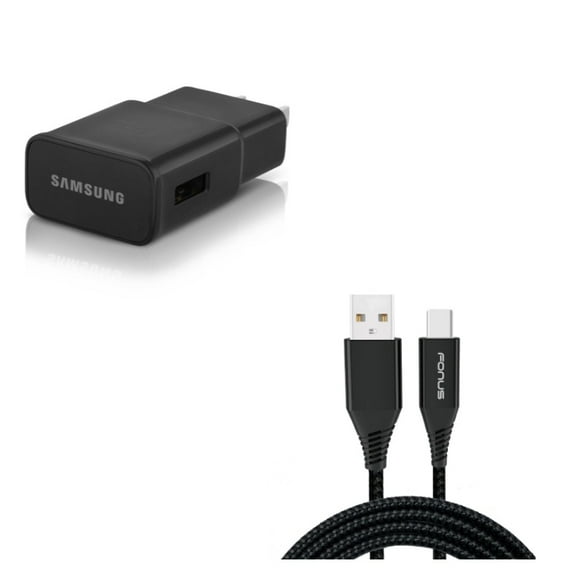 10ft USB Cable + OEM Home Charger for Samsung Galaxy Z Fold4/Fold 3 5G/Flip4 Phones - Type-C Charger Cord Power Wire and Adaptive Fast USB Power Adapter Combo