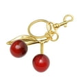 thumbnail image 5 of Unique Bargains 1 Pc Fashionable Cherry Handbag Charm Decorative Keychain Gold Tone Dark Red, 5 of 5