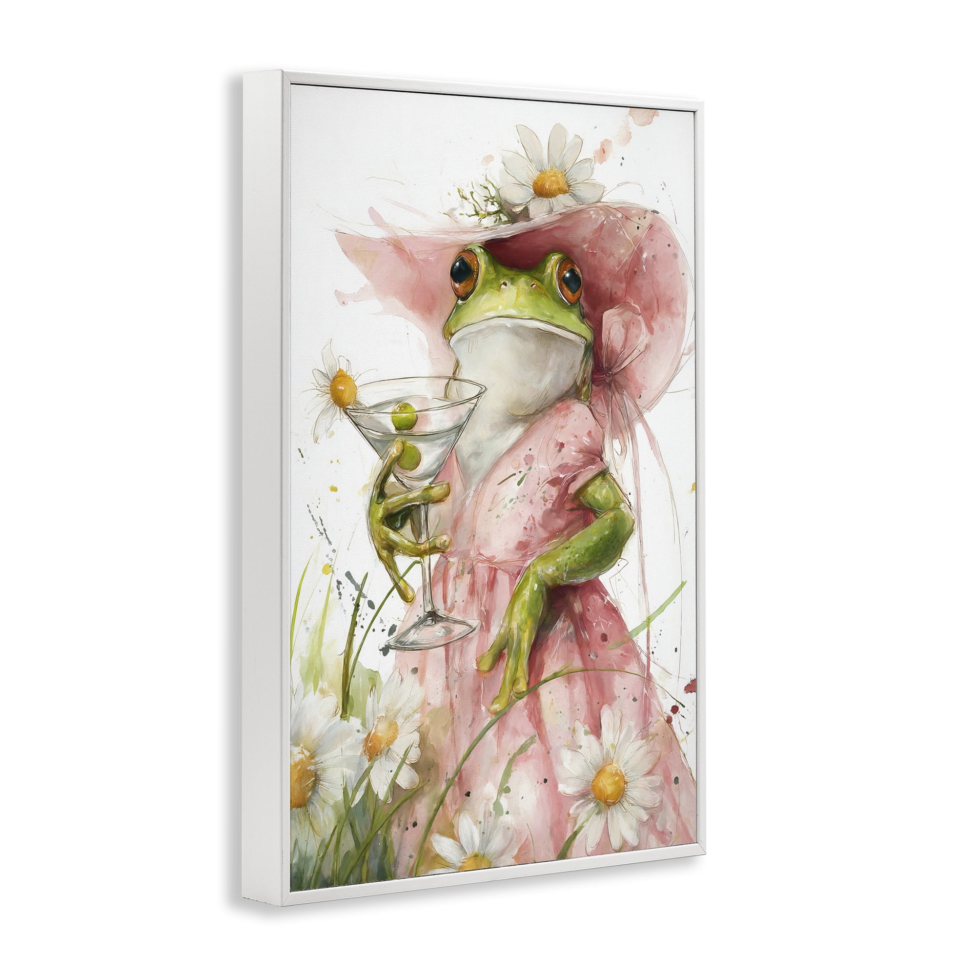 Stupell Industries Martini Hoppy Hour White Framed Giclee Art, design by Tina LeCour